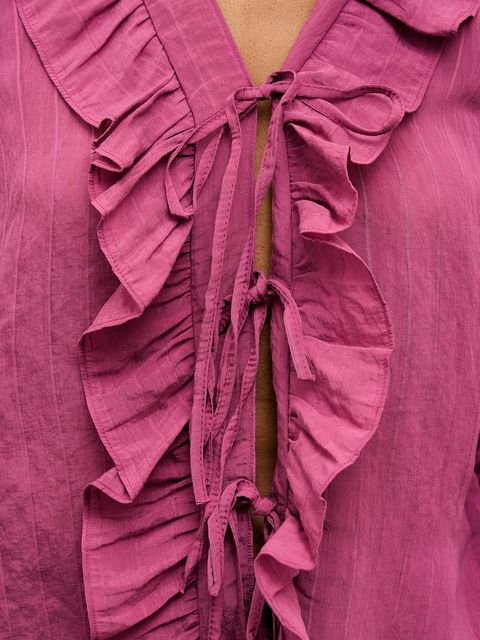 Answear.LAB bluzka damska kolor bordowy gładka