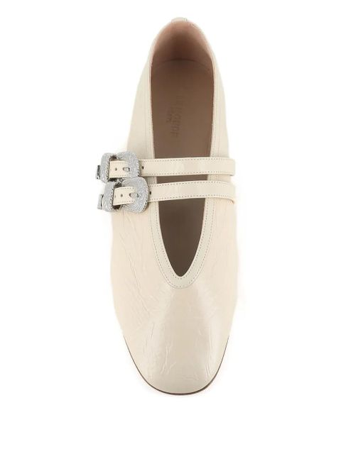Le Monde Beryl buckle-embellished ballet flats - Neutrals