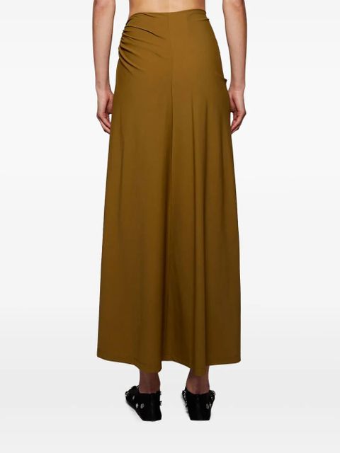 Christopher Esber Ruched Orbit Split skirt - Brown