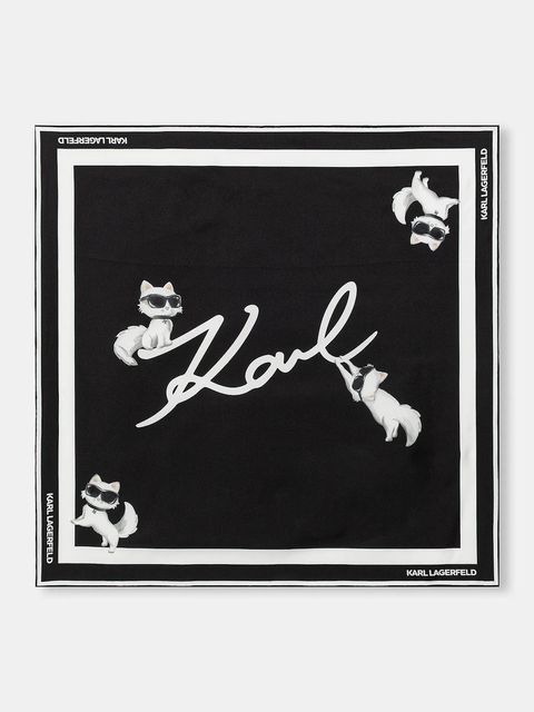Karl Lagerfeld apaszka jedwabna IKON - zdjęcie produktu nr 1