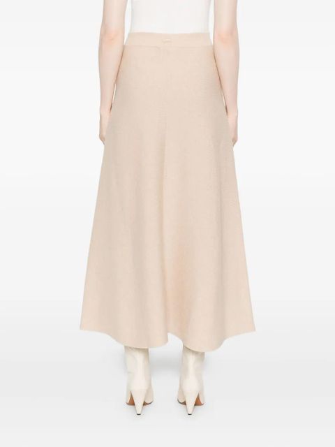 Max Mara ribbed flared skirt - Neutrals