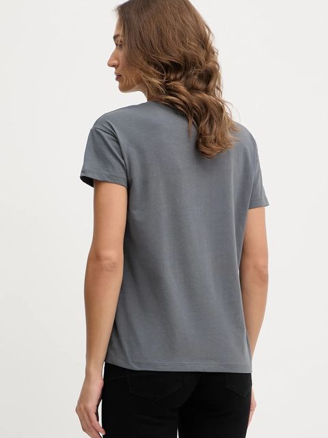 Armani Exchange t-shirt bawełniany damski kolor szary XW001356 AF10356