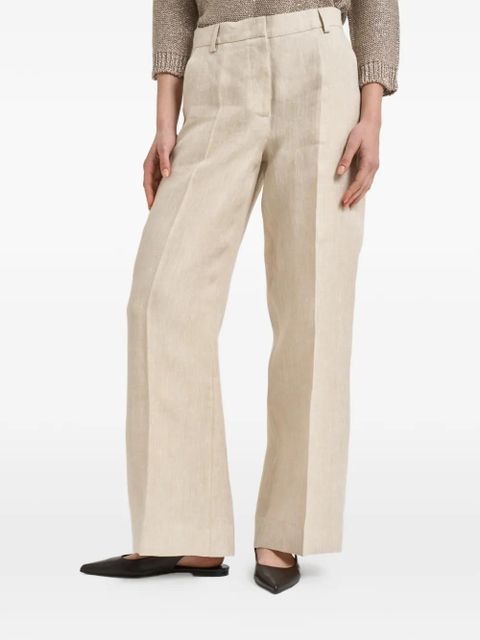 Weekend Max Mara pressed-crease wide-leg trousers - Neutrals - zdjęcie produktu nr 1
