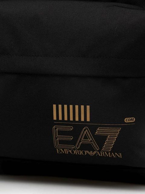 EA7 Emporio Armani plecak kolor czarny duży z nadrukiem