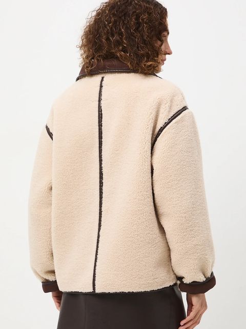 Medicine kurtka damska kolor beżowy przejściowa oversize - zdjęcie produktu nr 2