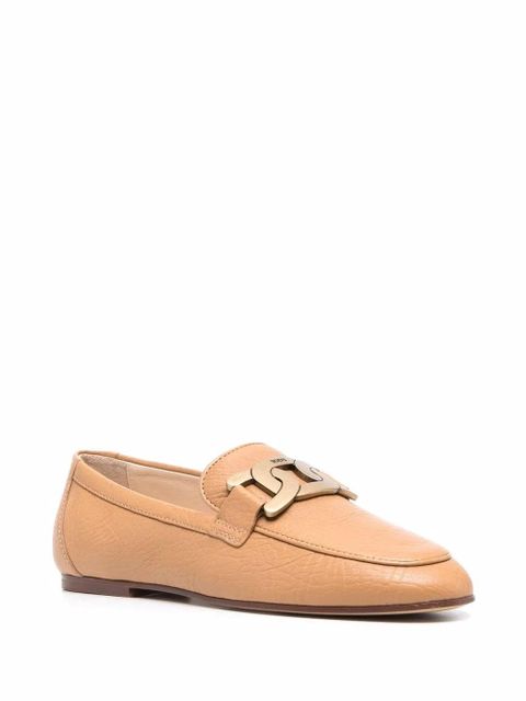 Tod's Kate gold-chain leather loafers - Neutrals - zdjęcie produktu nr 2