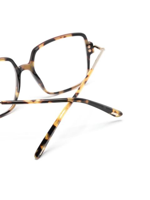 TOM FORD Eyewear oversize-frame glasses - Red