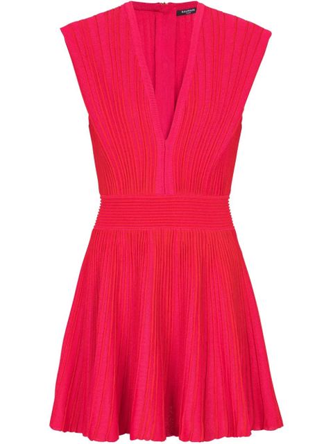 Balmain raised-seam mini dress - Pink - zdjęcie produktu nr 1