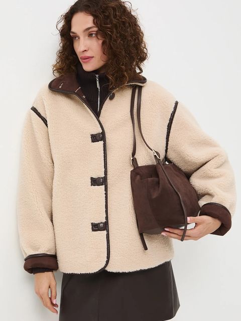 Medicine kurtka damska kolor beżowy przejściowa oversize - zdjęcie produktu nr 1