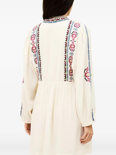 Ba&Sh Telma embroidered V-neck dress - Neutrals