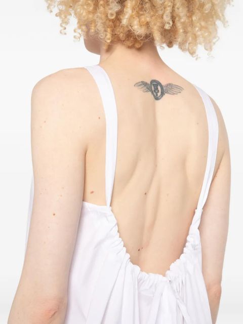 Max Mara sleeveless A-line midi dress - White