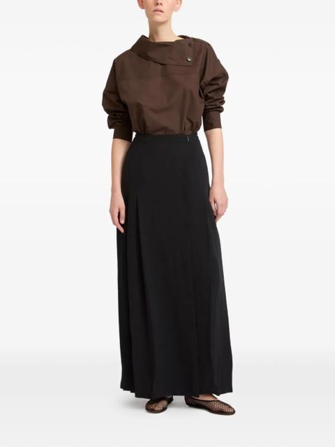 Yves Salomon pleated maxi skirt - Black - zdjęcie produktu nr 2