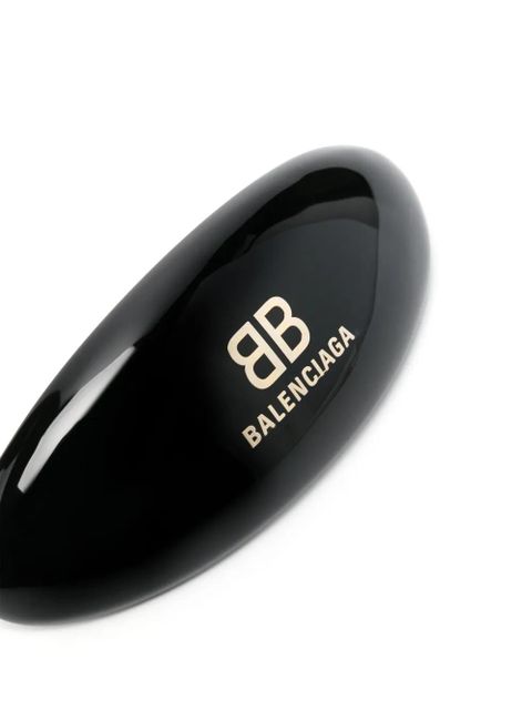 Balenciaga logo-lettering hair clip - Black - zdjęcie produktu nr 2