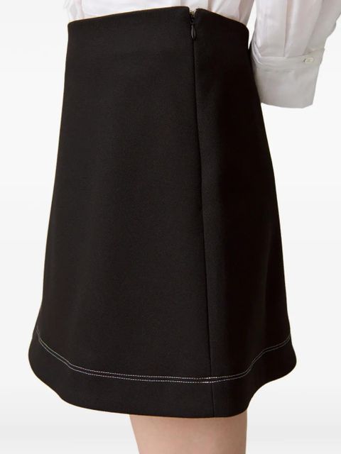Claudie Pierlot contrast-stitch mini skirt - Black