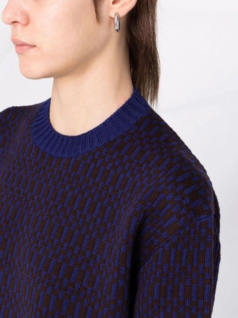 Jil Sander intarsia-knit jumper - Brown