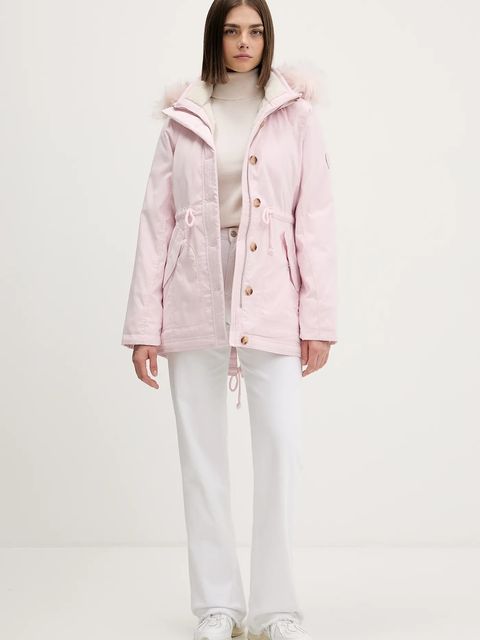 Hollister Co. parka kolor różowy przejściowa KI344-5073-601