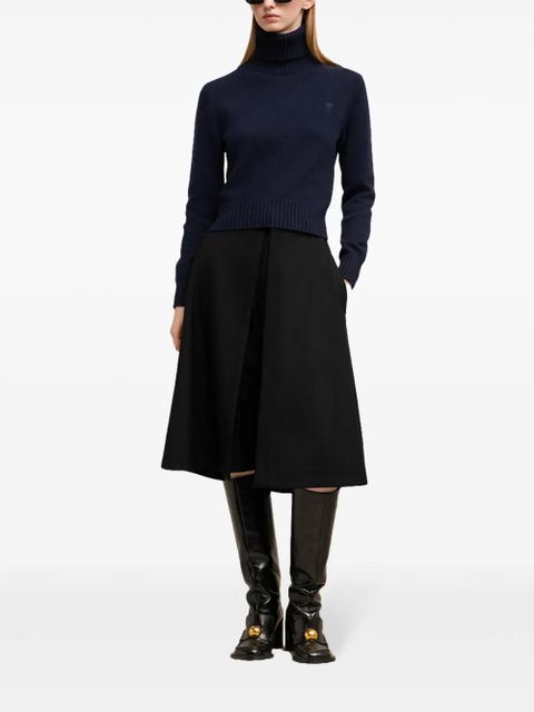 AMI Paris paneled knee-length shorts - Black - zdjęcie produktu nr 2