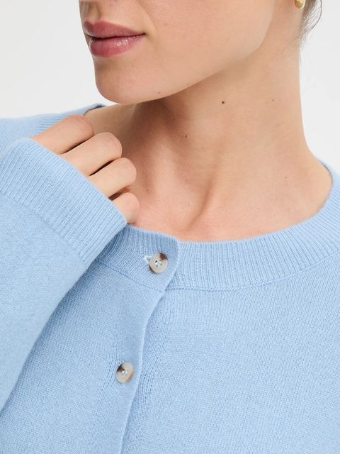 Answear.LAB kardigan z wełny merino damski kolor niebieski lekki