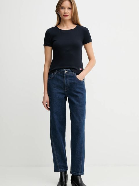 Tommy Hilfiger t-shirt damski kolor granatowy UW0UW06067 - zdjęcie produktu nr 2