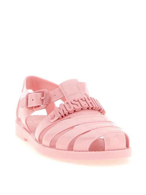 Moschino logo appliqué sandals - Pink - zdjęcie produktu nr 2