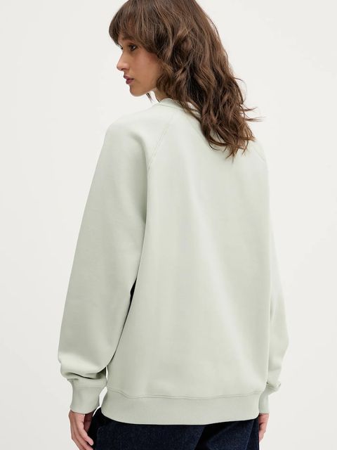 Tommy Jeans bluza damska kolor zielony z aplikacją DW0DW21196