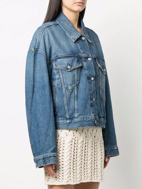 Acne Studios cropped denim jacket - Blue