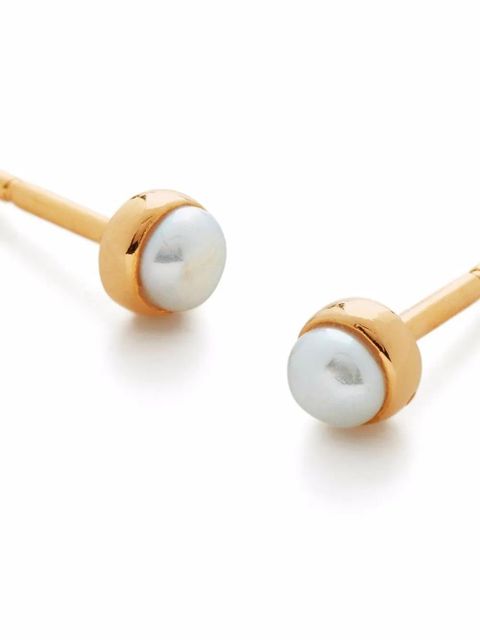 Monica Vinader Mini-pearl stud earrings - Gold - zdjęcie produktu nr 2