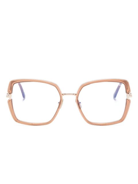 TOM FORD Eyewear FT5985B square-frame glasses - Neutrals - zdjęcie produktu nr 1