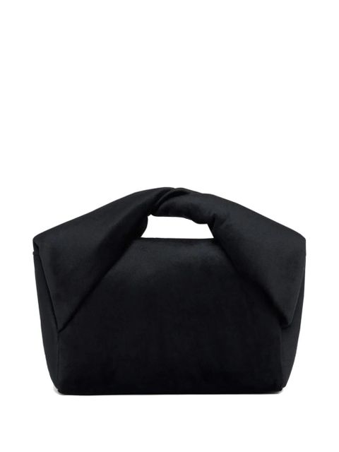 JW Anderson medium Twister velvet tote bag - Black