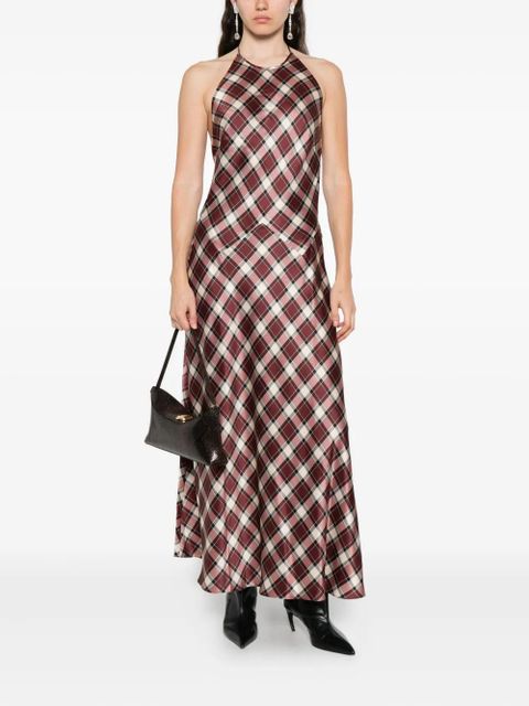 DÔEN Maxime checked maxi dress - Brown - zdjęcie produktu nr 2