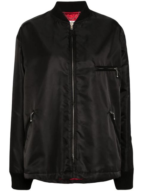 MM6 Maison Margiela signature single-stitch logo bomber jacket - Black - zdjęcie produktu nr 1