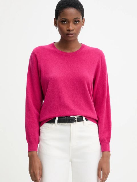 United Colors of Benetton sweter wełniany damski kolor różowy 1002D10BG - zdjęcie produktu nr 1