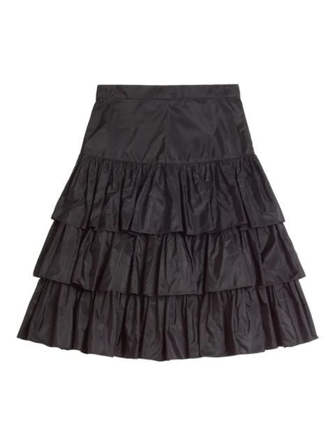 Valentino Garavani ruffled taffeta skirt - Black