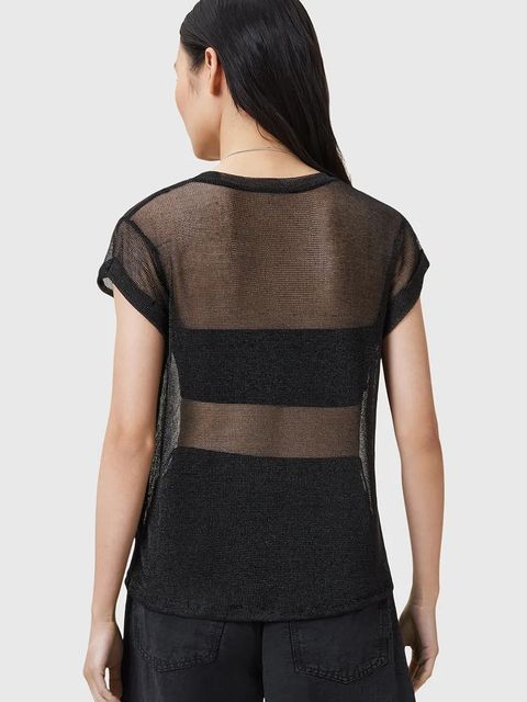 AllSaints bluzka THEA damska kolor czarny W207JC - zdjęcie produktu nr 2