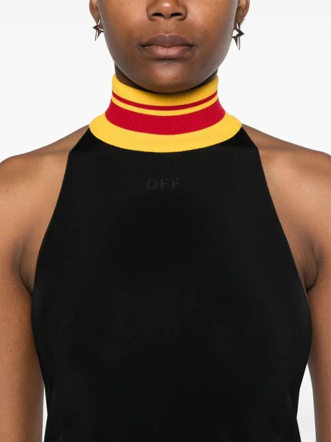 Off-White raised-logo mini dress - Black