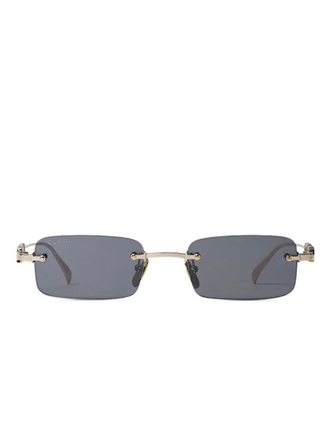 Gucci Eyewear rectangle-frame sunglasses - Gold - zdjęcie produktu nr 1