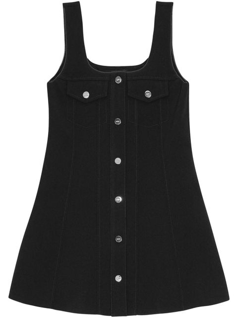 GANNI press-stud fastening mini dress - Black - zdjęcie produktu nr 1
