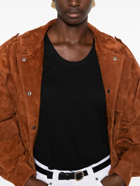 KHAITE Isha round-neck sleeveless top - Black