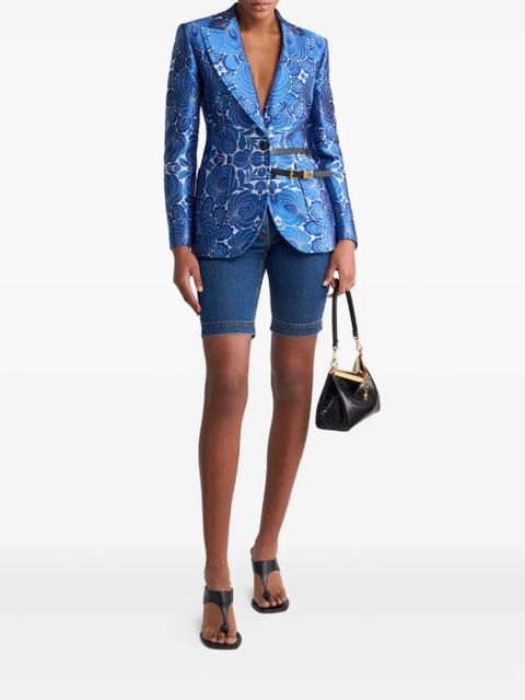 ETRO embroidered denim shorts - Blue - zdjęcie produktu nr 2