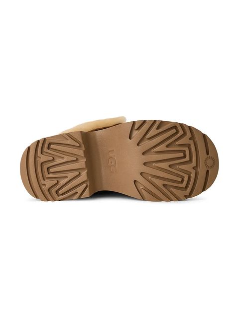 UGG botki zamszowe Esmee Lace Up kolor brązowy na słupku ocieplone 1171532.CHE