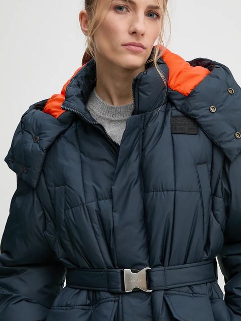 G-Star kurtka damska kolor granatowy zimowa oversize D25232-B958