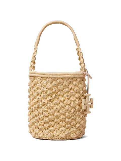 Tory Burch Ella hand-crocheted bucket bag - Neutrals - zdjęcie produktu nr 1