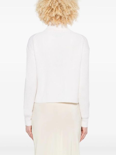 Max Mara ribbed mock-neck sweater - White