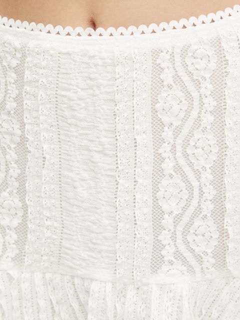 Charo Ruiz Ibiza spódnica Etain kolor biały mini rozkloszowana 255401