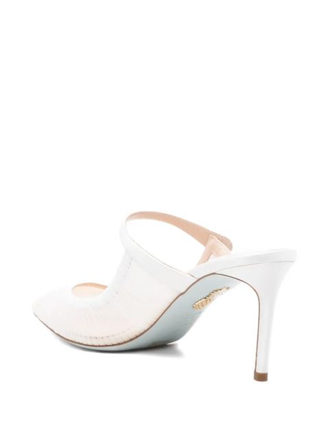 Aquazzura Voile pleated mules - White
