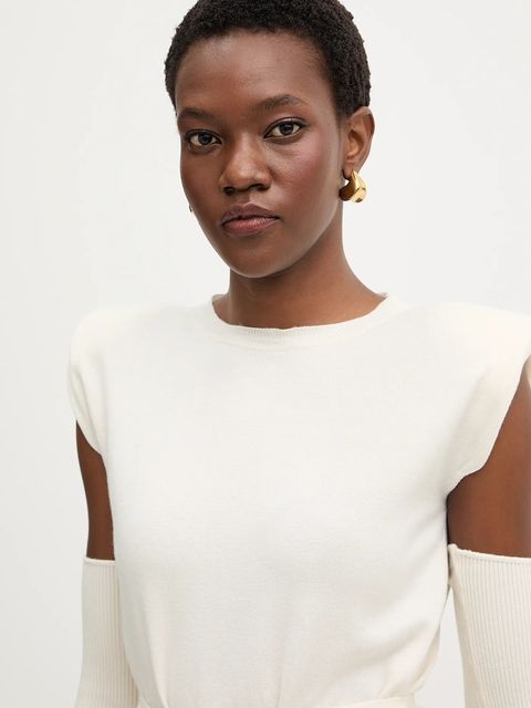 Haveone kamizelka damski kolor beżowy lekki MFP-P160