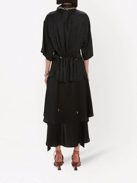 JW Anderson layered asymmetric midi skirt - Black