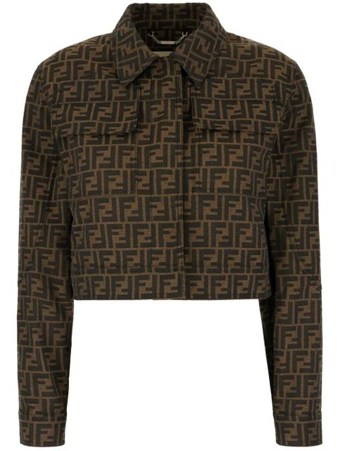 FENDI FF-motif cropped jacket - Brown - zdjęcie produktu nr 1
