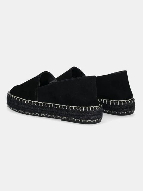 Answear.LAB espadryle zamszowe kolor czarny na platformie