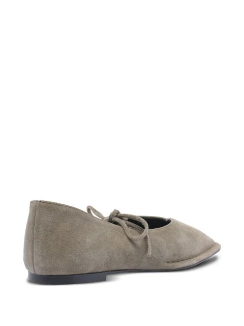 ALOHAS lace-up suede flats - Green